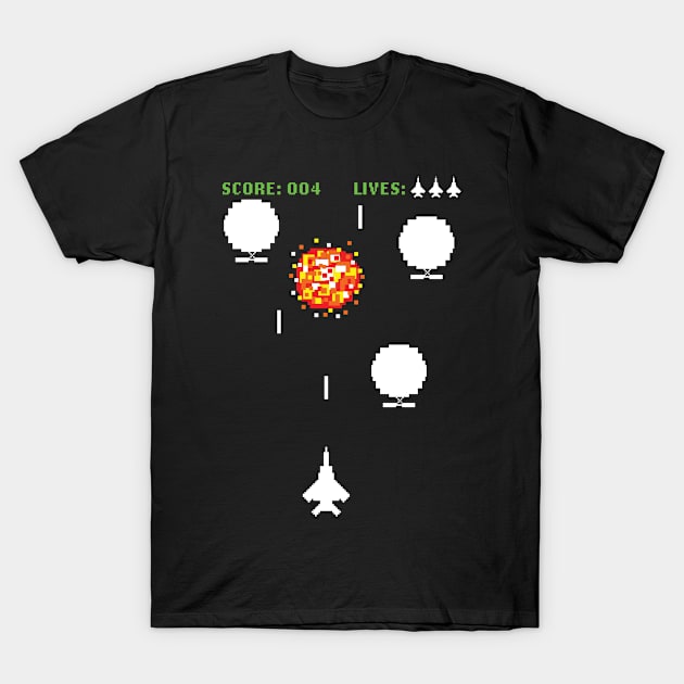 Pixel Art Retro Video Game Spy Balloon T-Shirt by Swagazon